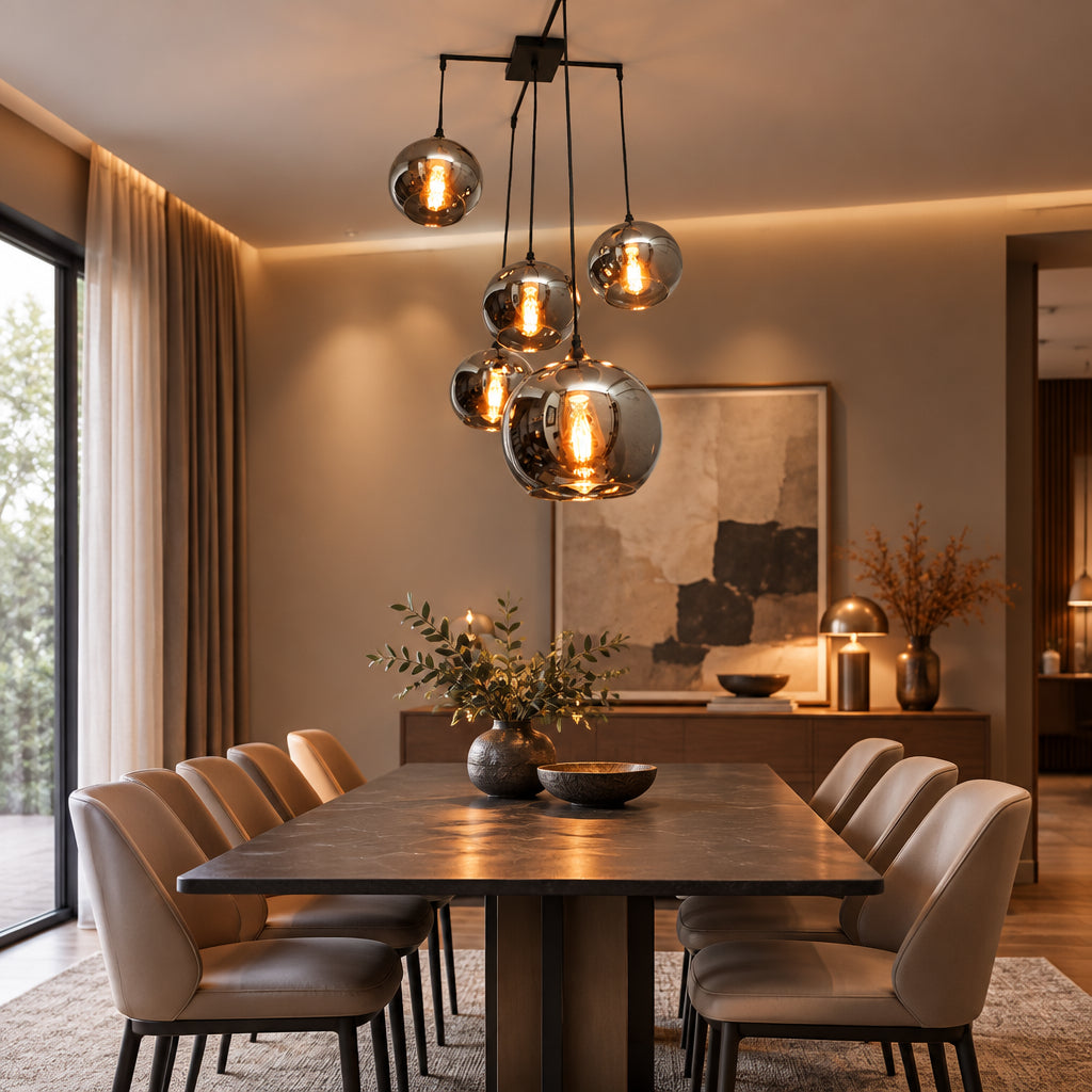 5 smoke glass pendant light - C11-5.