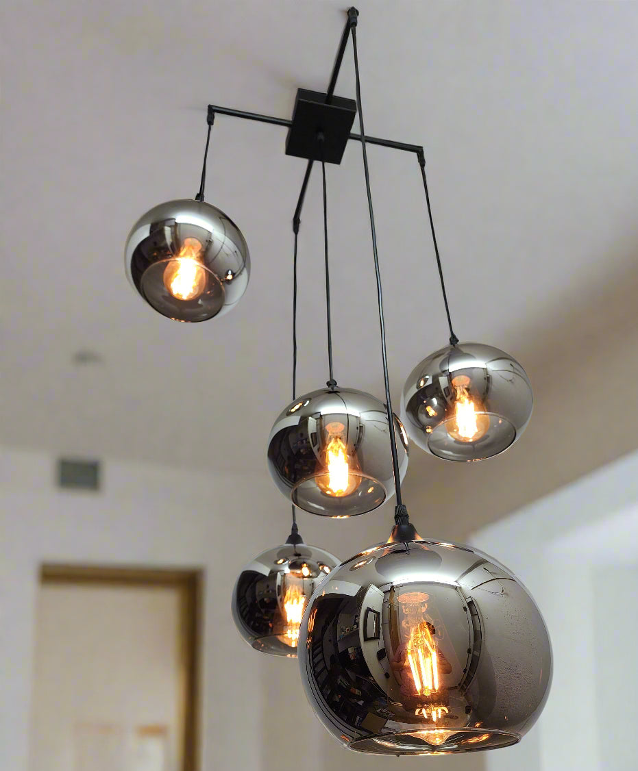 5 smoke glass pendant light - C11-5.