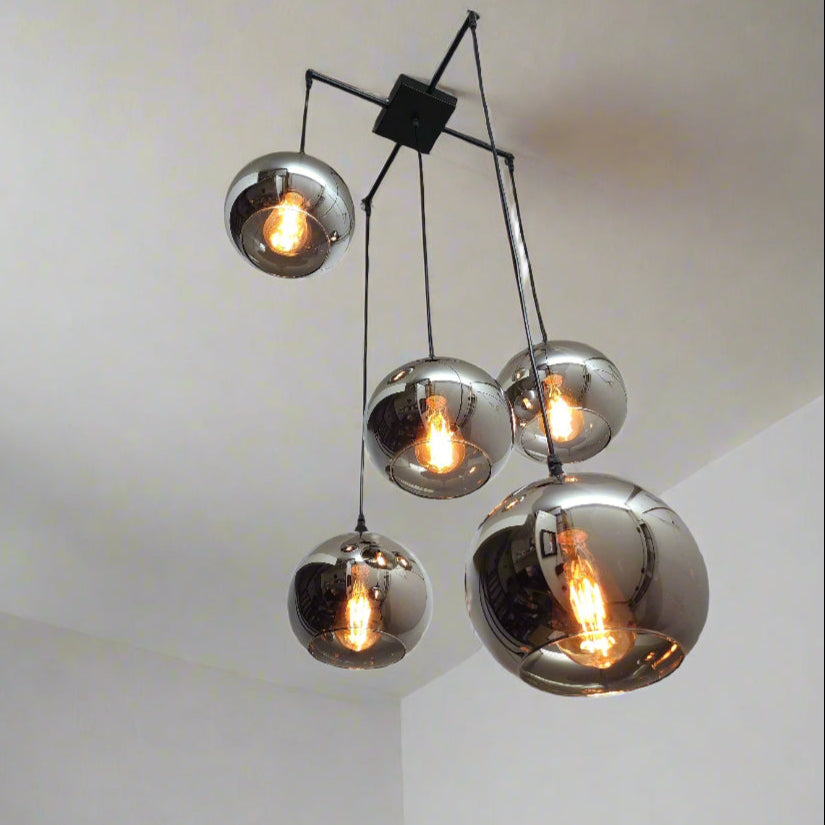 5 smoke glass pendant light - C11-5.