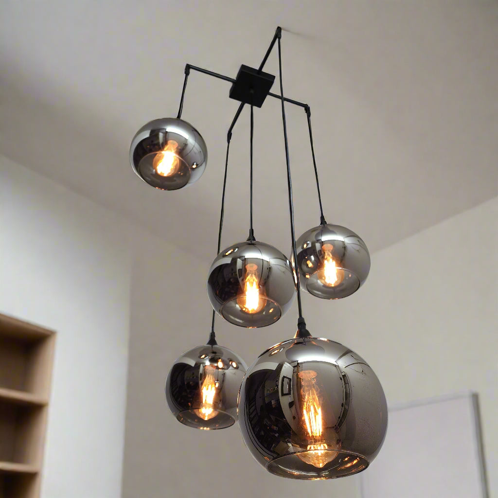 5 smoke glass pendant light - C11-5.