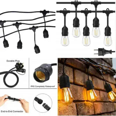 20m 20 Bulbs Plug-In LED Festoon String Light (Bulbs Included). - Mr.Smart SA's Best Online Shopping Store