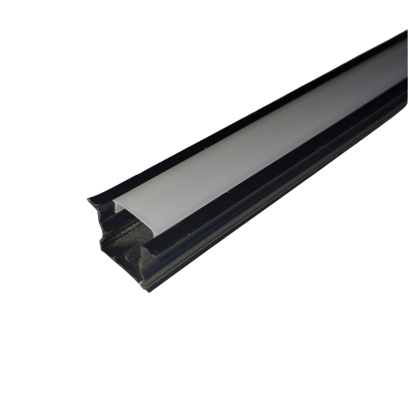 17mm x 15mm 3M Recessed Aluminum Channel for LED Strip Lights-2105BK.