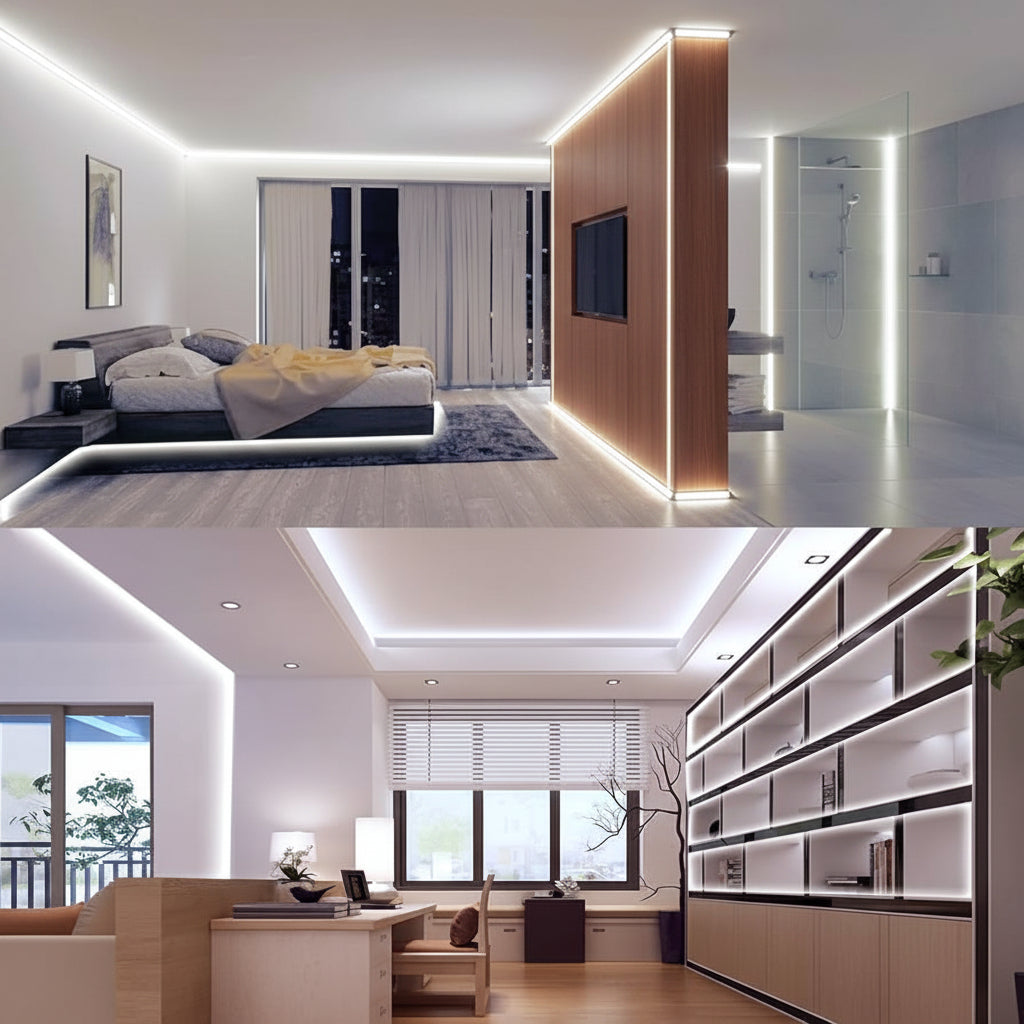 17mm x 15mm 3M Recessed Aluminum Channel for LED Strip Lights-2105BK.