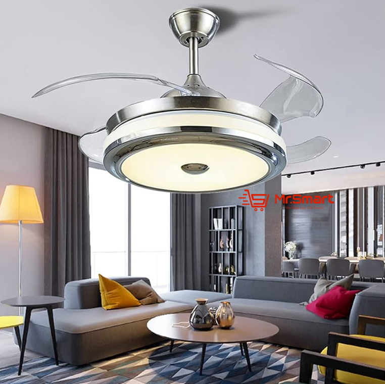 Smart LED ceiling fan with Foldable Blades and Bluetooth speaker. Mr.Smart SA's Best Online Shopping Store.