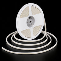 24V COB LED Strip Light with dotless continuous lighting installed in modern interior space-Mr Smart Lighting Company.