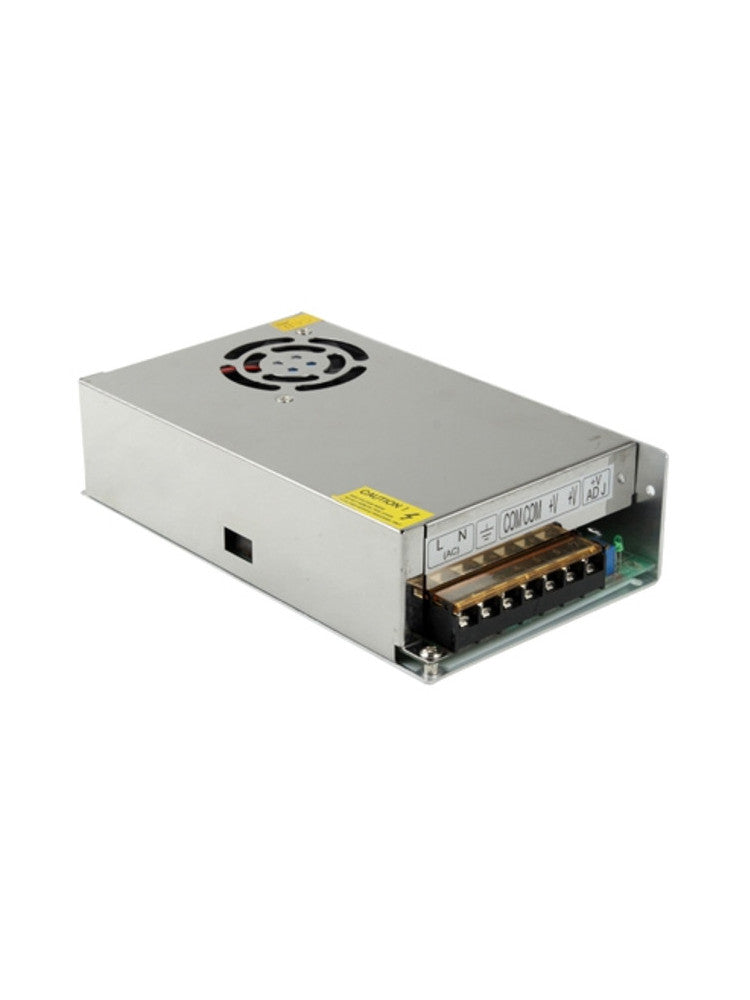 12V 20A Power supply with cooling fan.