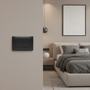 2 Lever 1 Way Switch - Black.