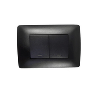 2 Lever 1 Way Switch - Black.