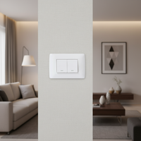 2 Lever 1 Way Switch - White.