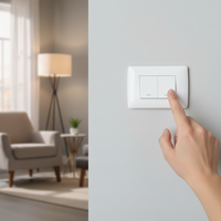 2 Lever 1 Way Switch - White.