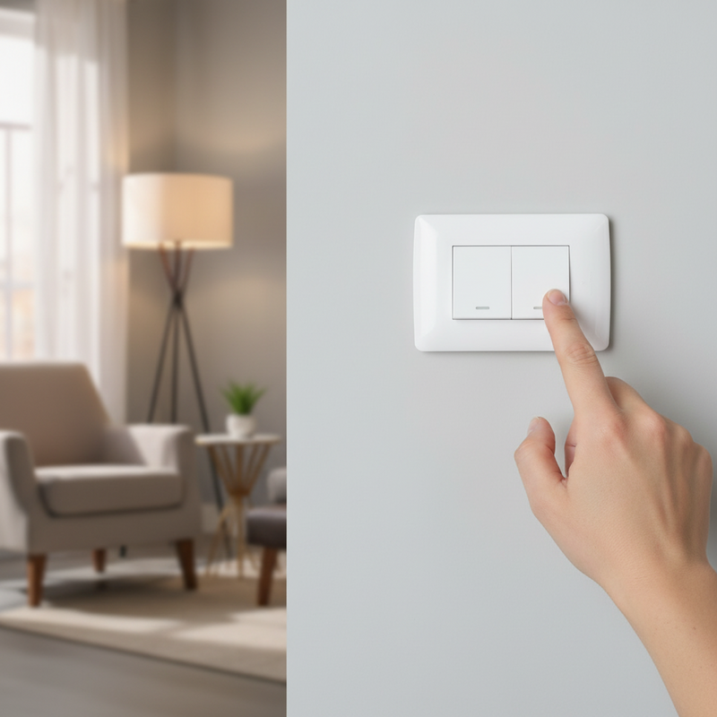 2 Lever 1 Way Switch - White.