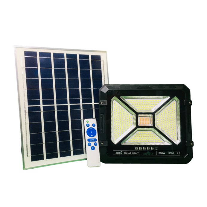 GEORGINA 300W Remote Controlled Commercial Solar Flood light.