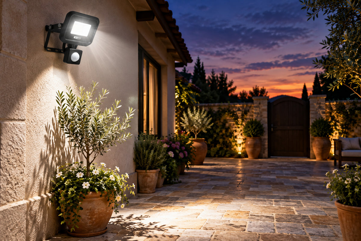 30W Motion Sensor Outdoor Flood Light-IP44-6500K-(2 Years Warranty).