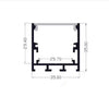 35mm x 35mm 3M Surface Mount Aluminum Channel for LED Strip Lights.
