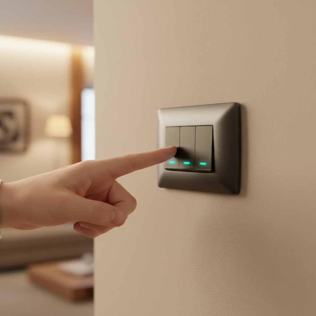 3 Lever 1 Way Switch - Black.
