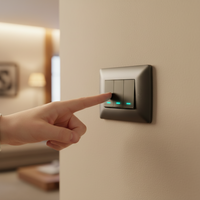 3 Lever 1 Way Switch - Black.
