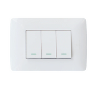 3 Lever 1 Way Switch - White.