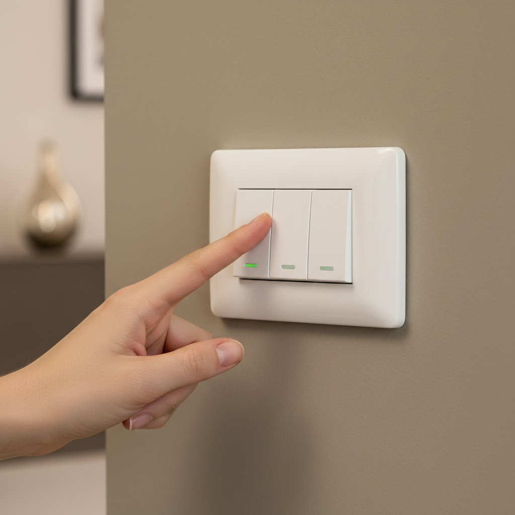 3 Lever 1 Way Switch - White.