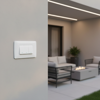 3 Lever 1 Way Switch - White.