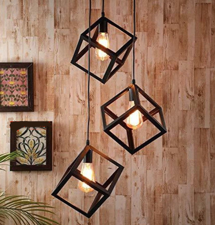 3 Metal matte black cubes pendant light - Mr.Smart SA's Best Online Shopping Store