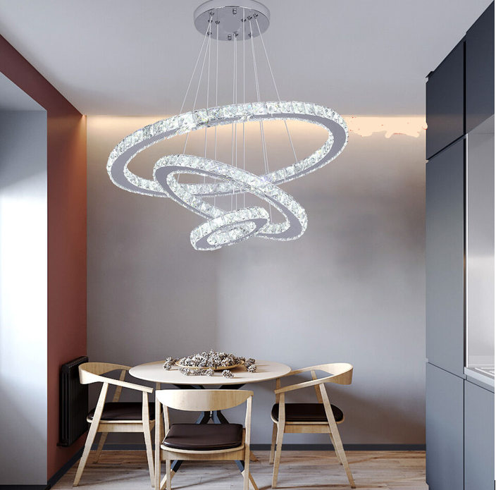 3 Rings Crystal Adjustable Color Changing Pendant Light. Mr.Smart SA's Best Online Shopping Store.