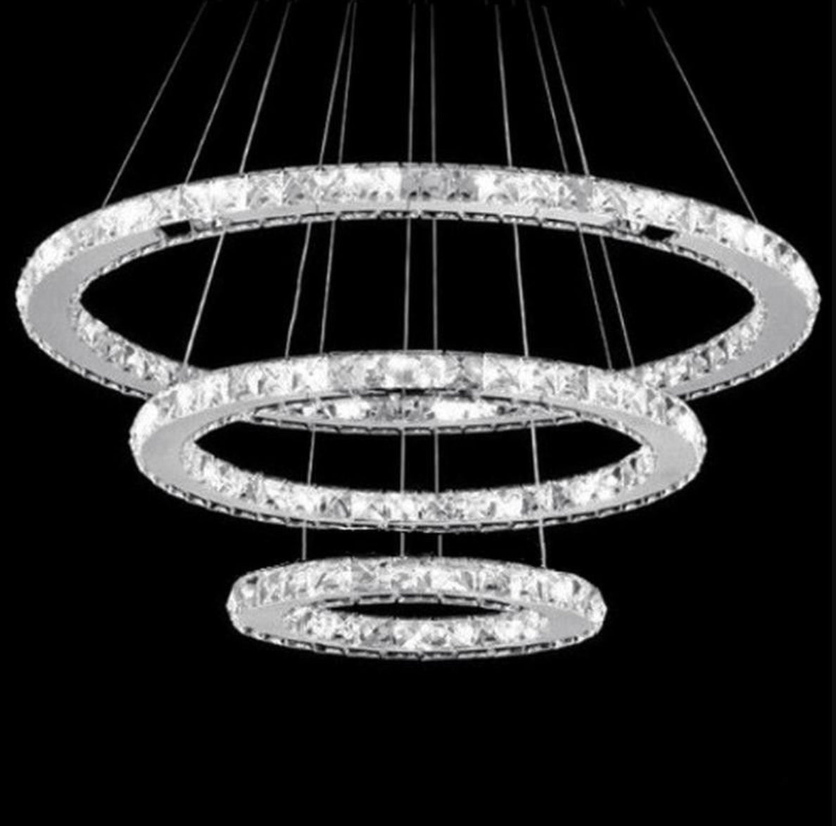 3 Rings Crystal Adjustable Color Changing Pendant Light. - Mr.Smart SA's Best Online Shopping Store