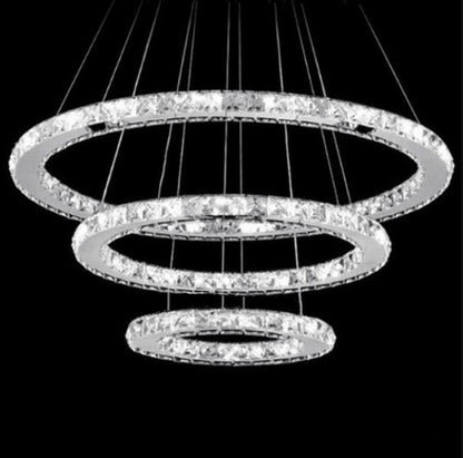 3 Rings Crystal Adjustable Color Changing Pendant Light. Mr.Smart SA's Best Online Shopping Store.