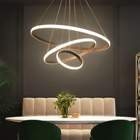 LED Chandelier Dimmable 3 Ring Pendant Light