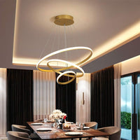 LED Chandelier Dimmable 3 Ring Pendant Light