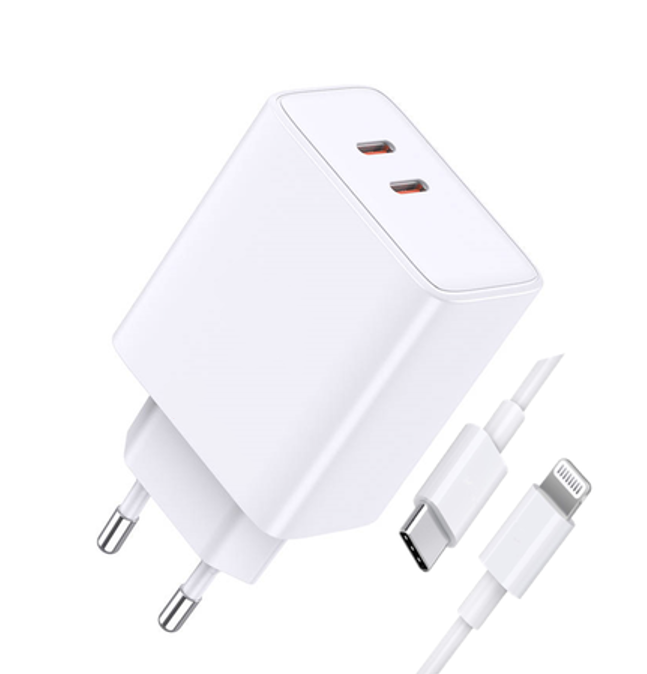 40W Dual Type-C To Lightning(iPhone) Cable PD Fast Charger.