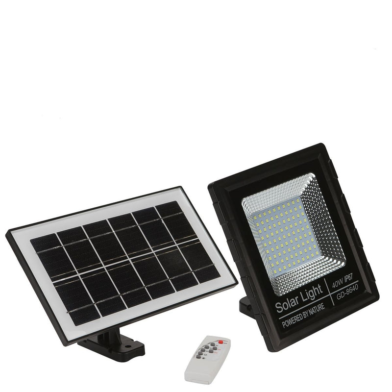 40W Solar Flood Light Outdoor Waterproof IP67 with Remote.
