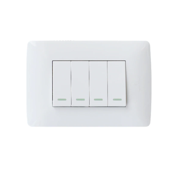 4 Lever 1 Way Switch (2x4). - Mr.Smart SA's Best Online Shopping Store.