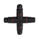  4 Way 3 Pin Weatherproof Connector Accessories 12V/24V IP68- HV9918-4.