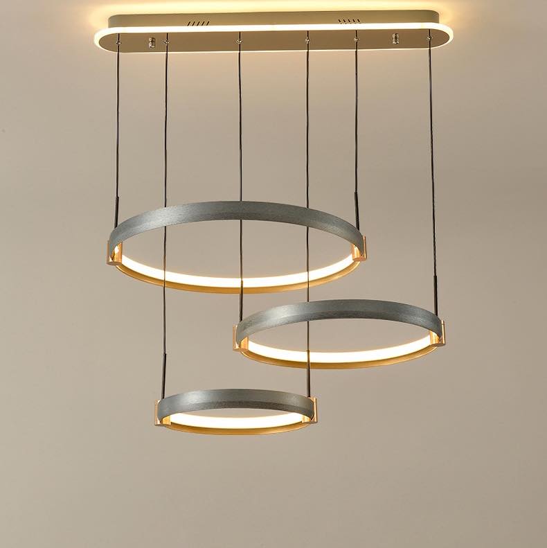Circular Pendant Light 40+60cm Dining Room Bedroom Chandelier.