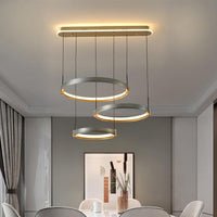 Circular Pendant Light 40+60cm Dining Room Bedroom Chandelier.