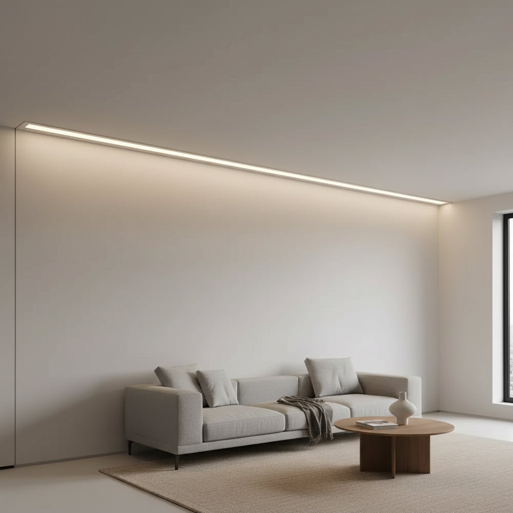 10mm x 10mm 3M Recessed Aluminum profile for LED strip light.