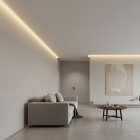 10mm x 10mm 3M Recessed Aluminum profile for LED strip light.