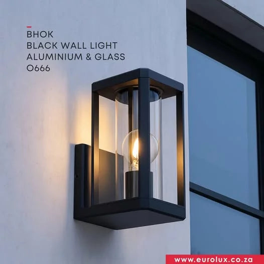 Eurolux Bhok Square Ali Outdoor Post Top with Clear Glass-O667