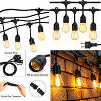 5m 10 Bulbs Plug-In LED Festoon String Light (Bulbs Included)-Product Specs-Mr Smart Lighting Company.