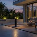 Eurolux Bhok Square Ali Outdoor Bollard with Clear Glass-O668