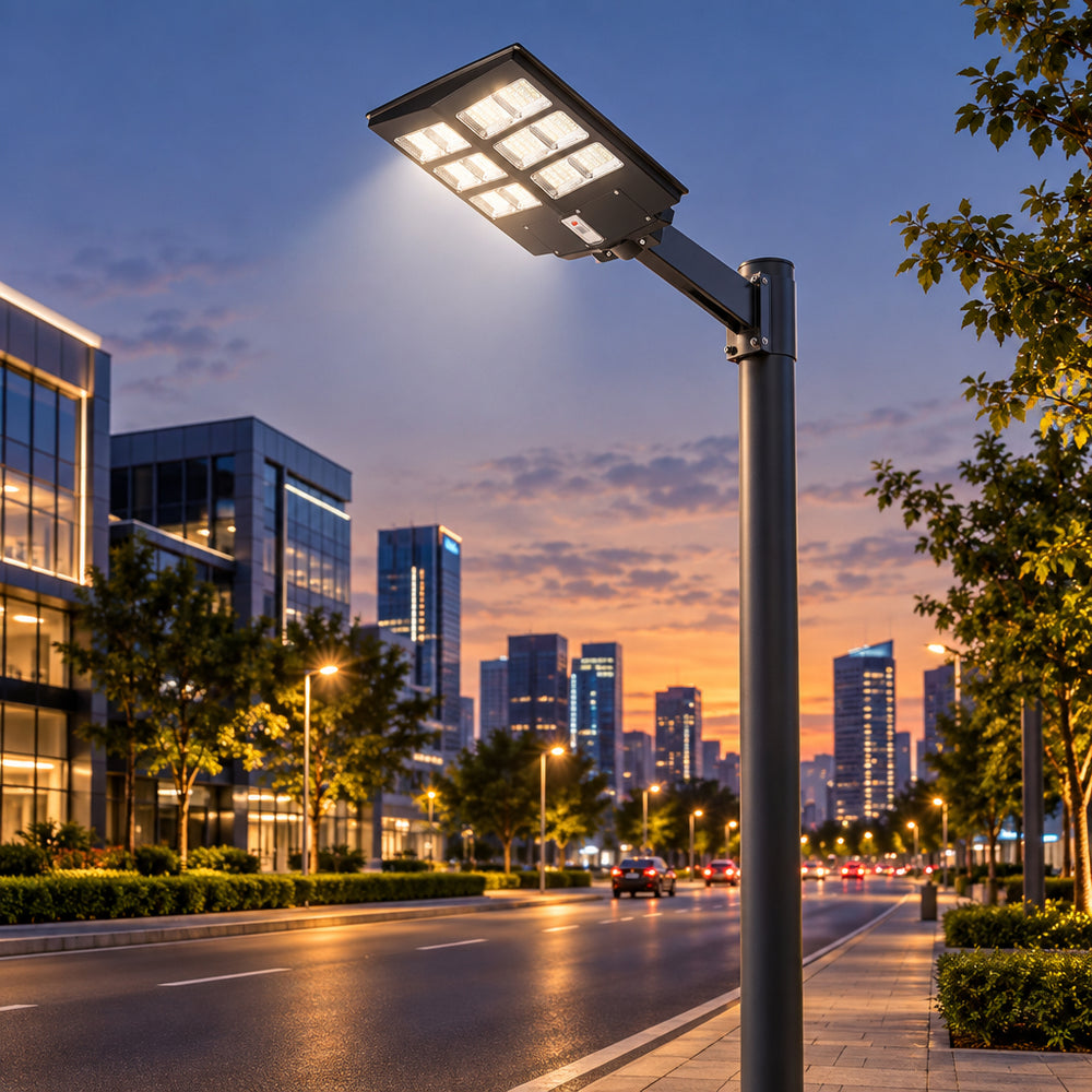 Alpha View-600w Solar Street Light-IP65-6500K-(12 Months Warranty).