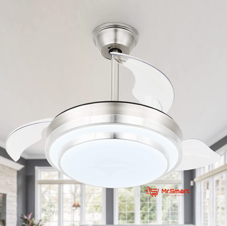 Smart LED ceiling fan with Foldable Blades.