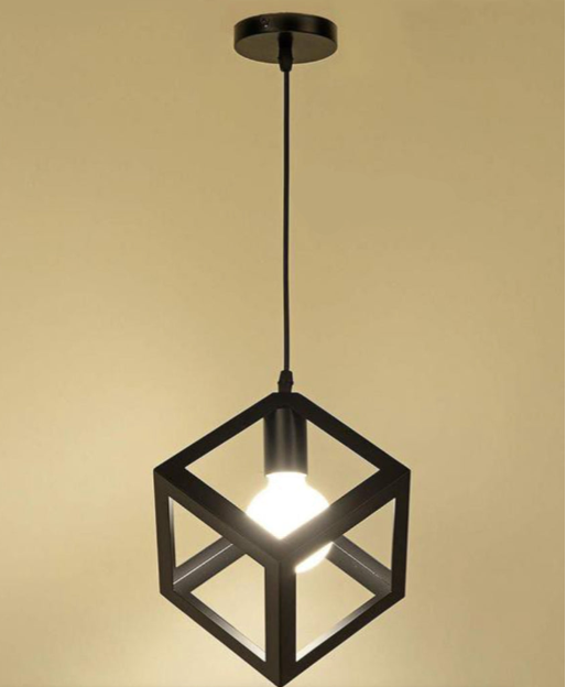 Metal Cube Pendant Lamp.