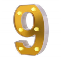 Gold plated LED Number Lights. - Mr.Smart SA's Best Online Shopping Store