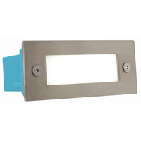 B162SC Rectangle Stainless Steel LED Footlight Plain including 12x0.12W LED's.