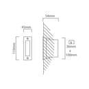 B162SC Rectangle Stainless Steel LED Footlight Plain including 12x0.12W LED's.