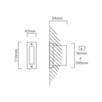 B162SC Rectangle Stainless Steel LED Footlight Plain including 12x0.12W LED's.