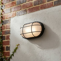 Eurolux Braai Light Oval Large Grid B/Head 275mm Black-B301