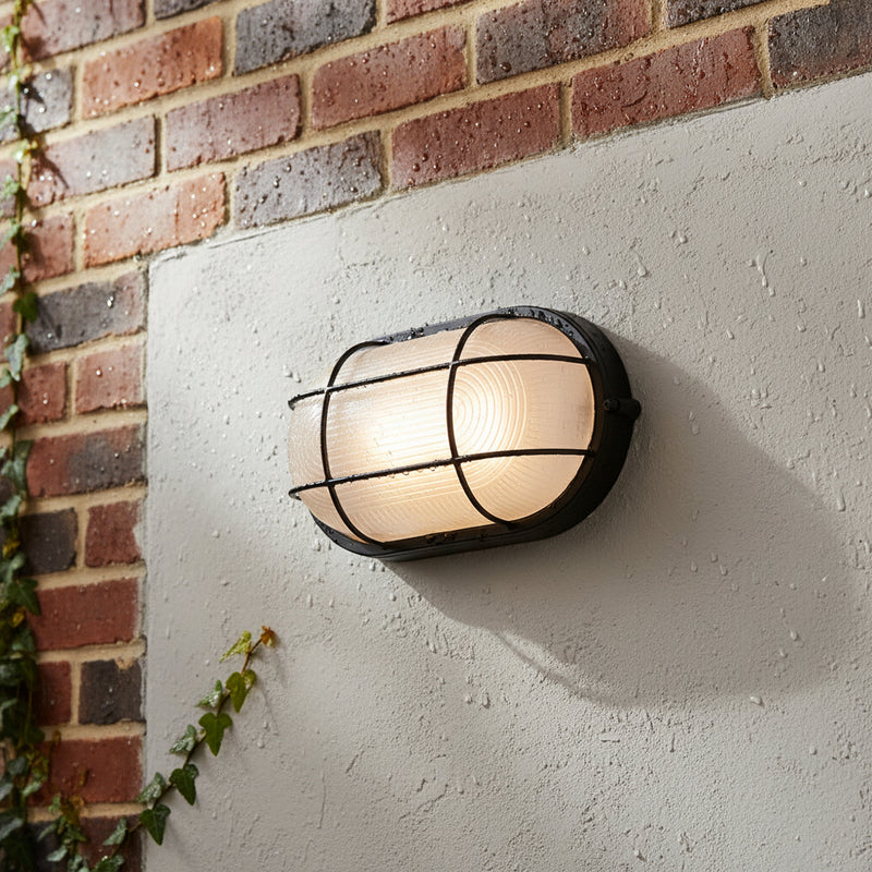 Eurolux Braai Light Oval Large Grid B/Head 275mm Black-B301
