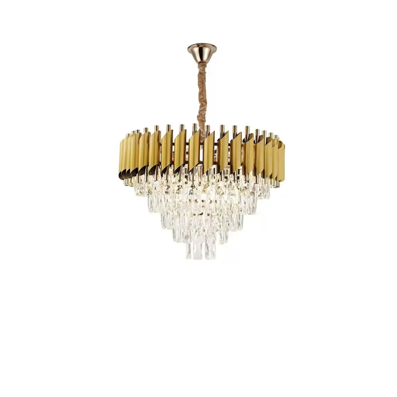 Golden Vintage style LED crystal pendant light BQ-D465.